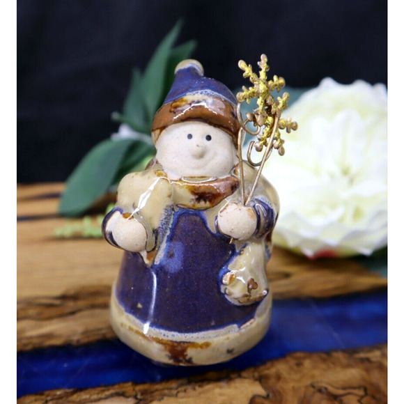 Pier 1 Ceramic Figurines Set of 4 Christmas Bear, Santa, Snowman Reindeer in Box - Picture 7 of 12